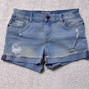 Lucky Brand Light Blue Distressed Denim Shorts